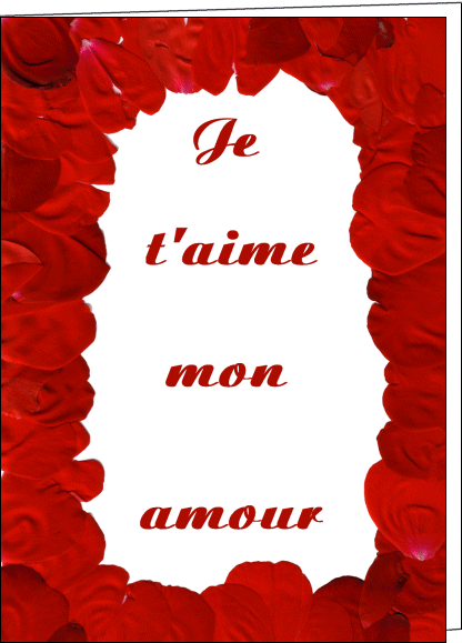 je t'aime mon amour